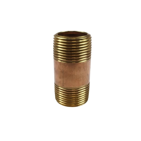 Brass Long Nipple 1" MPT x 2 1/2"